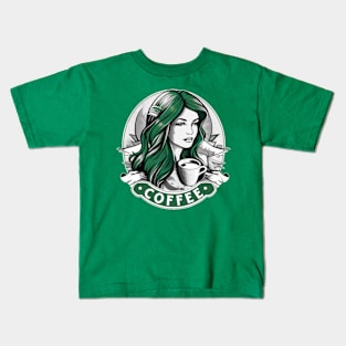 Coffee Girl Kids T-Shirt